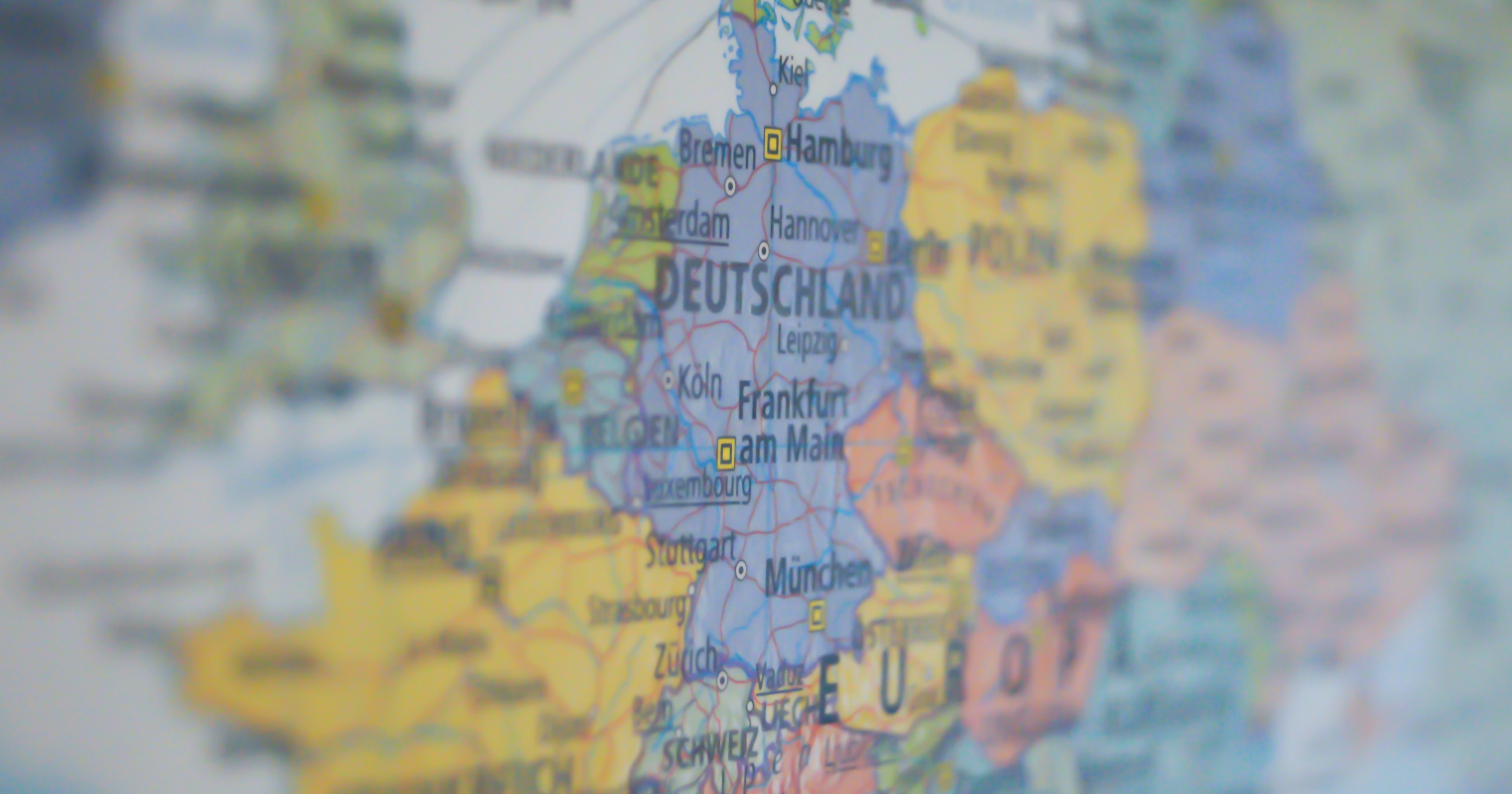 europe map blur